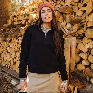 Albion Black Cozy Sherpa 1/4 Quarter Zip Pullover Jacket,Pockets*Never Worn* XL